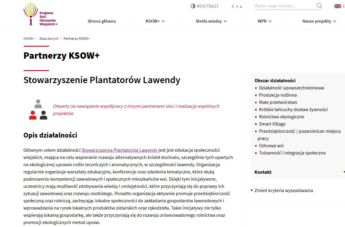 Jesteśmy partnerem Krajowej Sieć Obszarów Wiejskich+